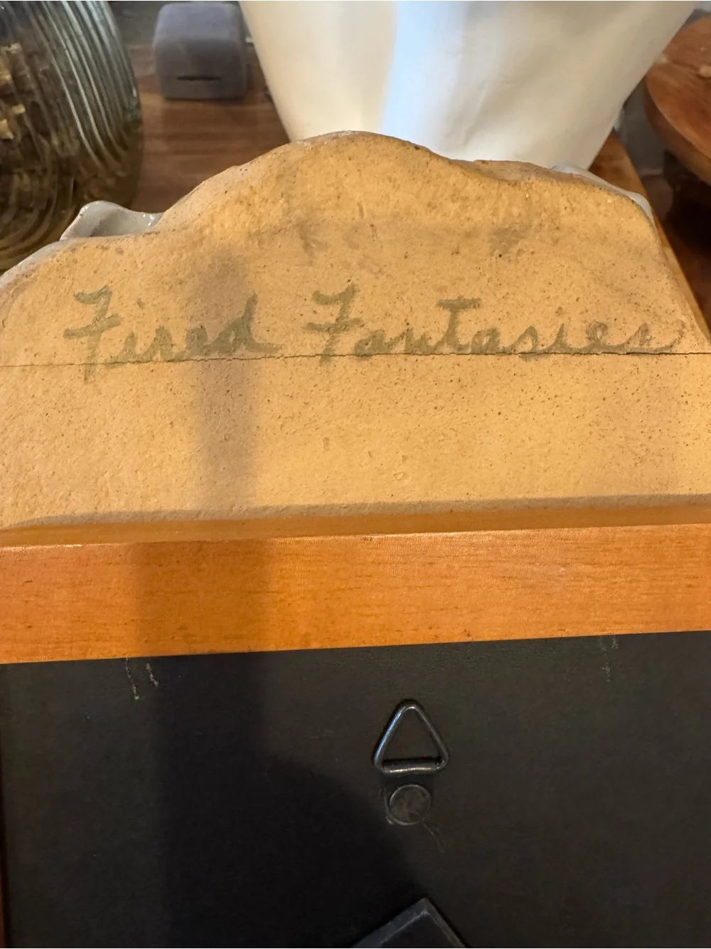 Vintage Fired Fantasies Ceramic Elephant Photo Frame